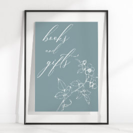 ヴィンテージのタイムレスフローラ赤ちゃんシャワー本の贈り物 ポスター