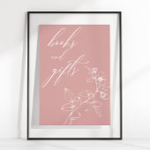 ヴィンテージのタイムレスフローラ赤ちゃんシャワー本の贈り物 ポスター