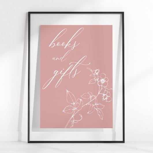 ヴィンテージのタイムレスフローラ赤ちゃんシャワー本の贈り物 ポスター