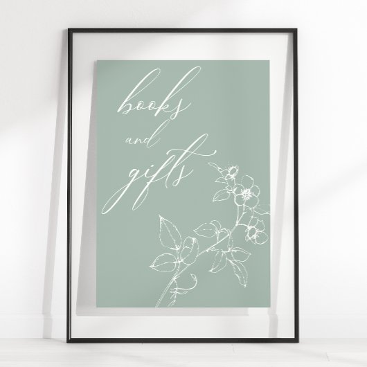 ヴィンテージのタイムレスフローラ赤ちゃんシャワー本の贈り物 ポスター