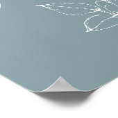 ヴィンテージのタイムレスフローラ赤ちゃんシャワー本の贈り物 ポスター (角)