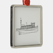 ヴィンテージのタグボート メタルオーナメント (右)
