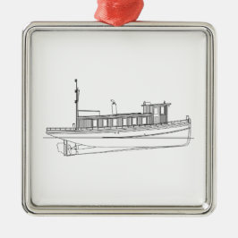 ヴィンテージのタグボート メタルオーナメント