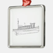 ヴィンテージのタグボート メタルオーナメント (左)