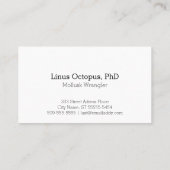 ヴィンテージのタコのイラストレーション 名刺 (裏面)