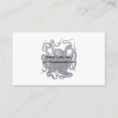 ヴィンテージのタコのイラストレーション 名刺 (正面)