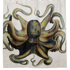 ヴィンテージのタコのプリントのシャワー・カーテン シャワーカーテン