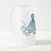 ヴィンテージのタコのマグ フロストグラスビールジョッキ (正面左)