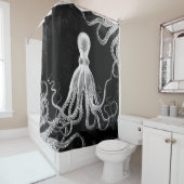 ヴィンテージのタコの暗闇 シャワーカーテン (インサイチュ)