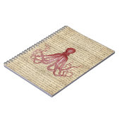 ヴィンテージのタコ ノートブック (左側)