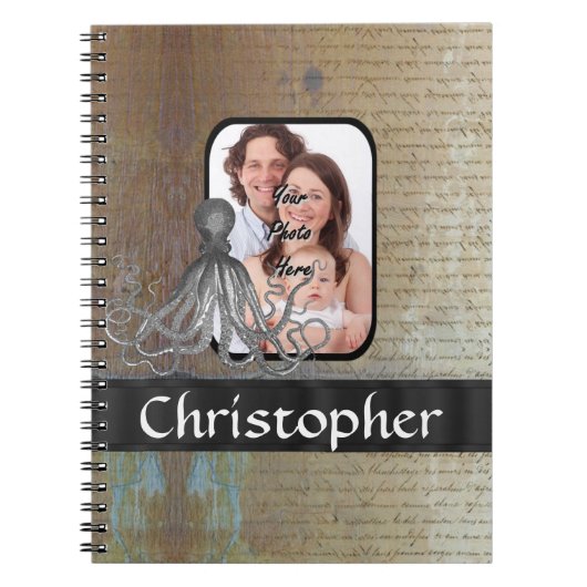 ヴィンテージのタコ ノートブック (正面)