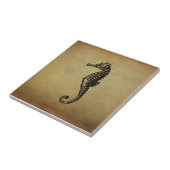 ヴィンテージのタツノオトシゴのイラストレーション タイル (側面)