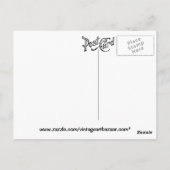 ヴィンテージのタツノオトシゴのイラストレーション ポストカード (裏面)