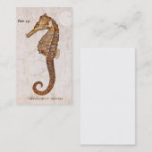 ヴィンテージのタツノオトシゴ-カスタマイズ旧式なタツノオトシゴ 名刺 (正面/裏面)