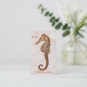 ヴィンテージのタツノオトシゴ-カスタマイズ旧式なタツノオトシゴ 名刺 (スタンド正面)