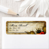 ヴィンテージのタトゥー翼ハートリターンラベル ラベル (インサイチュ)