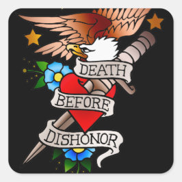 ヴィンテージのタトゥー スクエアシール