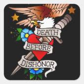 ヴィンテージのタトゥー スクエアシール (正面)