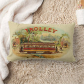 ヴィンテージのタバコ入れのラベル ランバークッション (ブランケット)