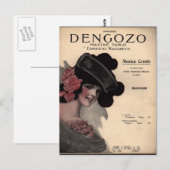 ヴィンテージのタンゴの楽譜 ポストカード (正面/裏面)