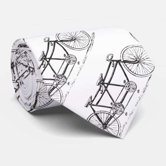 ヴィンテージのタンデム自転車のタイ ネクタイ (ロール)