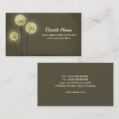 ヴィンテージのタンポポの芸術の名刺 名刺 (正面/裏面)