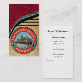 ヴィンテージのタージ・マハルのホテルの名刺 名刺 (正面/裏面)