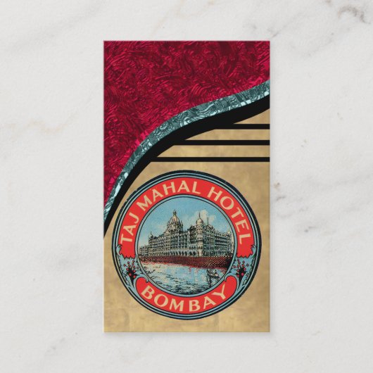 ヴィンテージのタージ・マハルのホテルの名刺 名刺 (正面)