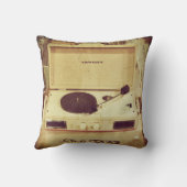 ヴィンテージのターンテーブルの枕 クッション (裏面)