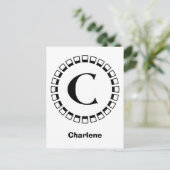 ヴィンテージのターン、モノグラムC ポストカード (スタンド正面)