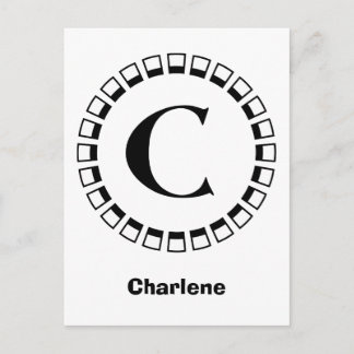 ヴィンテージのターン、モノグラムC ポストカード