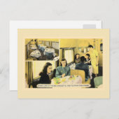 ヴィンテージのダイニングカー ポストカード (正面/裏面)