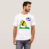 ヴィンテージのダイバーのイルカのロゴ及び魚のTシャツ Tシャツ (正面フル)