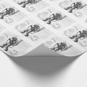 ヴィンテージのダイバー-海の潜水服 ラッピングペーパー (角)