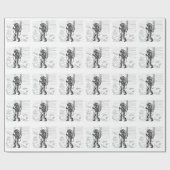 ヴィンテージのダイバー-海の潜水服 ラッピングペーパー (フラット)