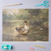 ヴィンテージのダックデコページティッシュペーパー 薄葉紙 (クラフト)