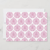 ヴィンテージのダマスク柄の誕生日招待状 招待状 (裏面)