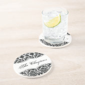 ヴィンテージのダマスク織のパーソナライズなコースター コースター (側面)