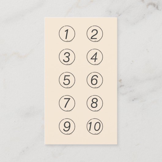 ヴィンテージのダマスク織のヨガ及び調停のロイヤリティの穿孔器 ロイヤリティカード (裏面)