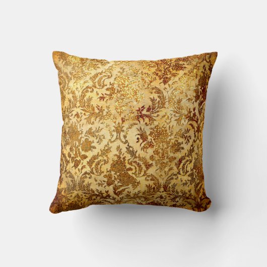 ヴィンテージのダマスク織の枕 クッション (裏面)