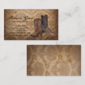 ヴィンテージのダマスク織の西欧諸国のカウボーイ 名刺 (正面/裏面)