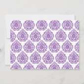 ヴィンテージのダマスク織の誕生日の招待状 招待状 (裏面)