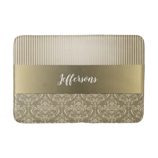 ヴィンテージのダマスク織の質のバス・マット バスマット (正面)