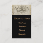 ヴィンテージのダマスク織の魅力的な花型女性歌手の名刺のデザイン 名刺 (裏面)