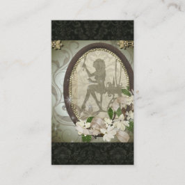 ヴィンテージのダマスク織の魅力的な花型女性歌手の名刺のデザイン 名刺