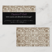 ヴィンテージのダマスク織; ウェブサイトのマーケティング 名刺 (正面/裏面)