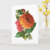 ヴィンテージのダリア、 カード (黄色い花)