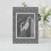 ヴィンテージのダンサー付きメモカード サンキューカード (スタンド正面)