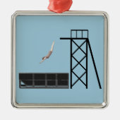 ヴィンテージのダンプスターのダイビングのギフト メタルオーナメント (正面)