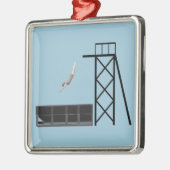 ヴィンテージのダンプスターのダイビングのギフト メタルオーナメント (左)